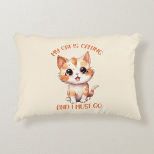 Meine Katze nennt Niedliche Orangenkatze Dekokissen