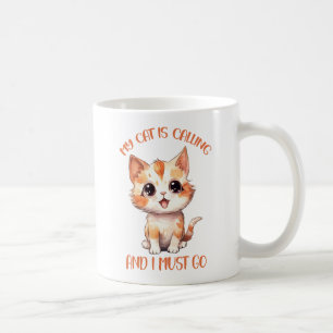 Meine Katze nennt Niedliche Orangenkatze Kaffeetasse