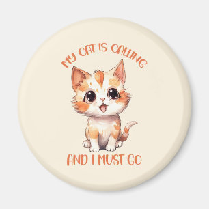 Meine Katze nennt Niedliche Orangenkatze Magnet