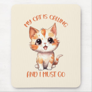Meine Katze nennt Niedliche Orangenkatze Mousepad