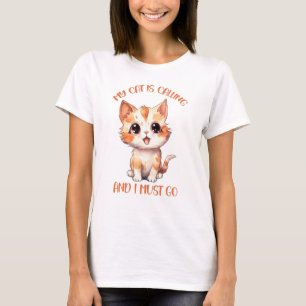 Meine Katze nennt Niedliche Orangenkatze T-Shirt