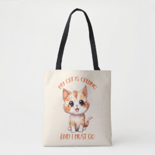 Meine Katze nennt Niedliche Orangenkatze Tasche