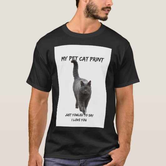 Meine Katze Print Funny Cat T - Shirt Liebe (Vorderseite)