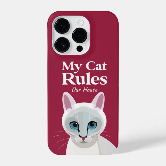 Meine Katze regelt unseren iPhone Case Hülle (Rückseite)