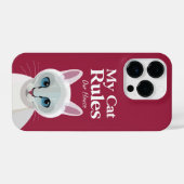 Meine Katze regelt unseren iPhone Case Hülle (Rückseite (Horizontal))