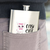 Meine Katze ruft und ich muss gehen Flachmann (Beispiel)