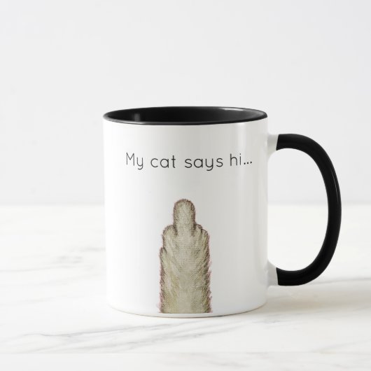 Meine Katze sagt Hallo... Tasse (Rechts)