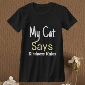 Meine Katze sagt Kindness Regeln lustige Retro per T-Shirt