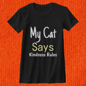 Meine Katze sagt Kindness Regeln lustige Retro per T-Shirt