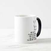 Meine Katze spielt Schach individuell anpassbar Verwandlungstasse (VorderseiteRechts)