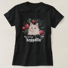Meine Katze streift Zeppelin-T - Shirt Schwarz-wei