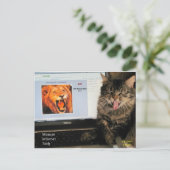 Meine Katze studiert am MIT Mouser Internet Tech Postkarte (Stehend Vorderseite)