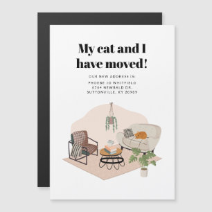 Meine Katze und ich bewegten die Adressänderung Magneteinladung