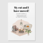 Meine Katze und ich bewegten die Adressänderung Magneteinladung (Vorderseite)