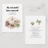 Meine Katze und ich bewegten die Adressänderung Mitteilungskarte (Vorne/Hinten)