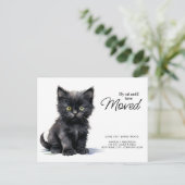 Meine Katze und ich haben das Schwarze Kätzchen be Ankündigungspostkarte (Stehend Vorderseite)