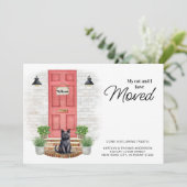 Meine Katze und ich haben die rote Vordertür versc Ankündigung (Stehend Vorderseite)