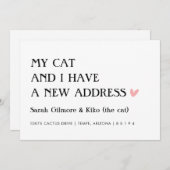 Meine Katze und ich haben eine neue Adresse Ankündigung (Vorne/Hinten)