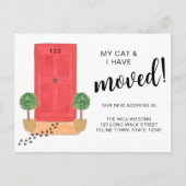 Meine Katze und ich haben mich bewegt Ankündigungspostkarte (Vorderseite)