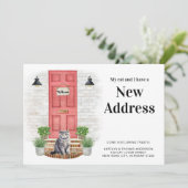 Meine Katze und ich neue Adresse Graue Katze Tür b Ankündigung (Stehend Vorderseite)