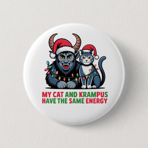 Meine Katze und Krampus haben die gleiche Energie Button