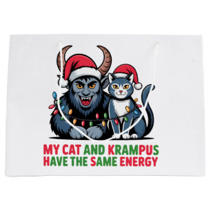 Meine Katze und Krampus haben die gleiche Energie Große Geschenktüte