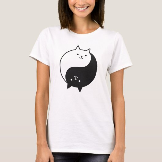 Meine Katze Yin und Yang T-Shirt (Vorderseite)