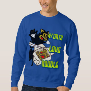 Meine Katzen Liebe Nudeln, Katzenmutter, Katzenlie Sweatshirt