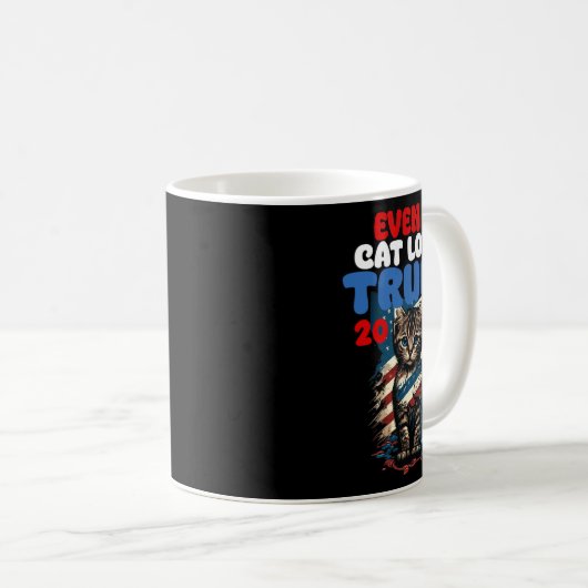 Meine Katzen Lieben Trump 2024 Shirt Kaffeetasse (VorderseiteRechts)