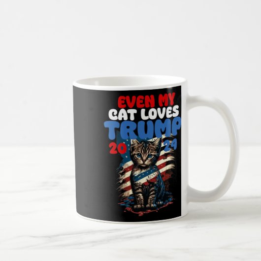 Meine Katzen Lieben Trump 2024 Shirt Kaffeetasse (Rechts)