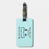 Meine Katzen sind der Grund, warum ich Geweckt hab Gepäckanhänger (Rückseite vertikal)