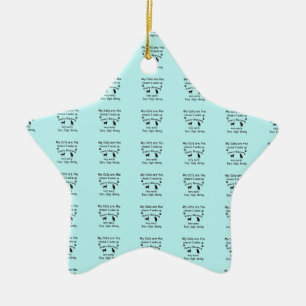 Meine Katzen sind der Grund, warum ich Geweckt hab Keramik Ornament