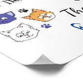 Meine Katzen sind meine Familie. Poster (Ecke)