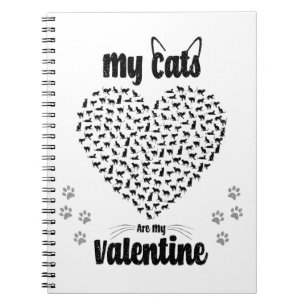 Meine Katzen sind meine Valentine   Valentinstag Notizblock