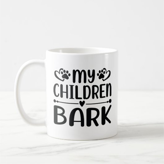 Meine Kinder bellen Kaffeetasse (Links)