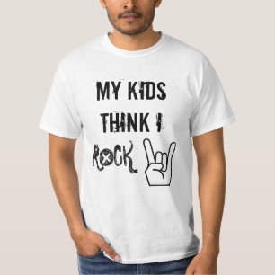 Meine Kinder denken i-Felsen-T - Shirt