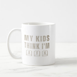 Meine Kinder denken, ich bin AFK Lustiger Gamer-Va Kaffeetasse