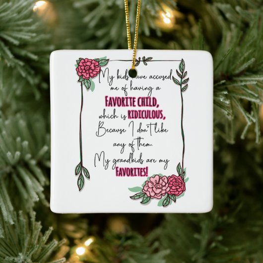 Meine Kinder haben mich beschuldigt, ein liebes Ki Keramikornament (Baum)