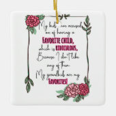 Meine Kinder haben mich beschuldigt, ein liebes Ki Keramikornament (Vorderseite)