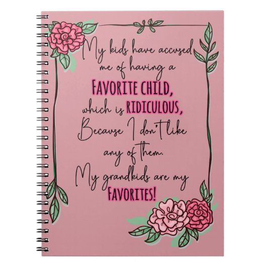 Meine Kinder haben mich beschuldigt, ein liebes Ki Notizblock (Vorderseite)