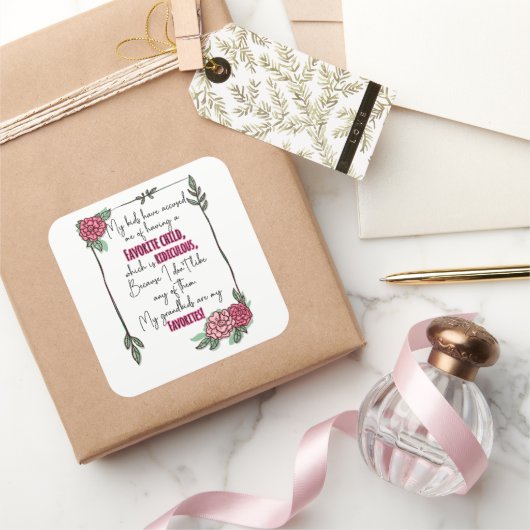 Meine Kinder haben mich beschuldigt, ein liebes Ki Quadratischer Aufkleber (Schenken)