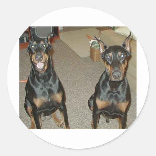 Meine Kinder Runder Aufkleber (Vorderseite)