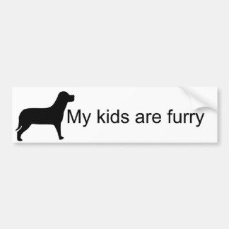 Meine Kinder sind Autoaufkleber aus Furry (Hunde-S