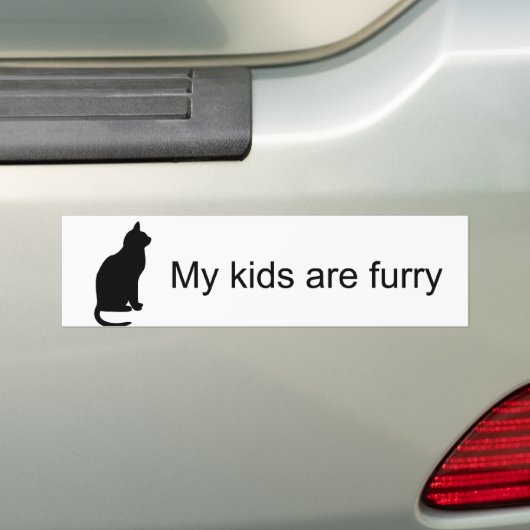 Meine Kinder sind Autoaufkleber "Furry" (Cat Silho (Auf Auto)