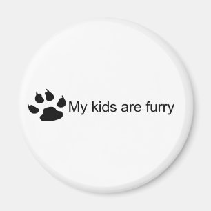 Meine Kinder sind Pelz (Hundetatzen-) Magnet
