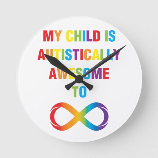 Meine Kinderautistisch fantastische Unendlichkeit Runde Wanduhr (Vorderseite)
