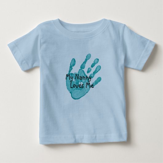 "Meine Kindermädchen-Lieben ich" - aquamarin Baby T-shirt (Vorderseite)