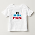 Meine Kinderrocks T-Shirts und Geschenke<br><div class="desc">Meine Nanny Rocks T - Shirt, Karten, Aufkleber, Totensäcke, Magnete, Tasten und andere Gegenstände mit schwarzem, blauem und rotem Text. Diese "My Nanny Rocks"-Artikel sind eine tolle Möglichkeit, Ihre Liebe für Ihr ganz besonderes Kindermädchen zu zeigen!</div>
