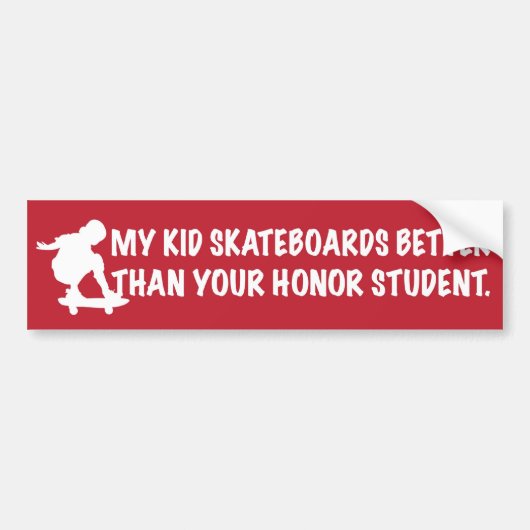 meine KinderSkateboards besser Autoaufkleber (Vorne)