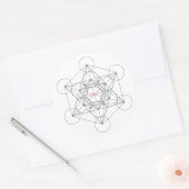 Meine Kiste ist ein Würfel für Metatronen. Runder Aufkleber (Umschlag)